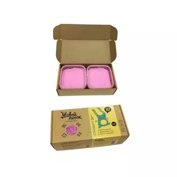 Живой Песок Стандарт Набор для творчества с песочницей и игрушками 1000 г Розовый