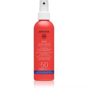 Apivita Bee Sun Safe Спрей солнцезащитный тающий ультра-легкий для лица и тела SPF50 200мл