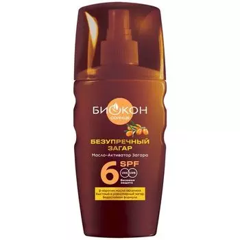 Биокон Масло-активатор загара SPF6 водостойкое 160мл