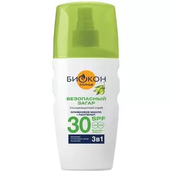 Биокон Солнце спрей для безопасного загара 3в1 SPF30 160мл