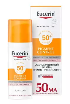 Eucerin Солнцезащитный флюид против пигментации Sensitive Protect SPF50+ 50мл