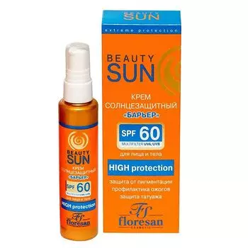 Флоресан Beauty sun Солнцезащитный крем Барьер SPF60 75мл