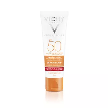 Виши Капиталь Идеаль Солей Антивозрастной уход 3в1 с антиоксидантами SPF50 50мл