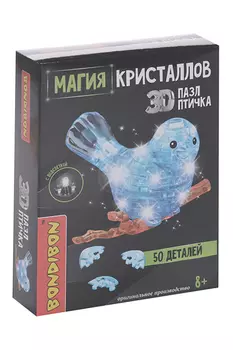 3D-Пазл BONDIBON Магия кристаллов Птичка с подсветкой 50 деталей