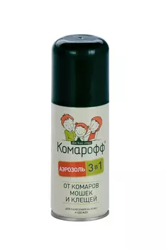 Аэрозоль Комарофф 3в1 от комаров/мошек/клещей, 100 мл