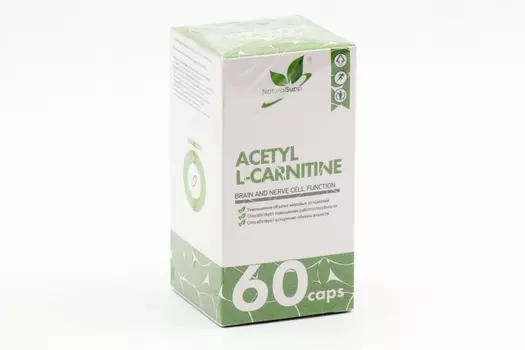 Ацетил Л-Карнитин, 550 мг, 60 шт, капсулы NaturalSupp
