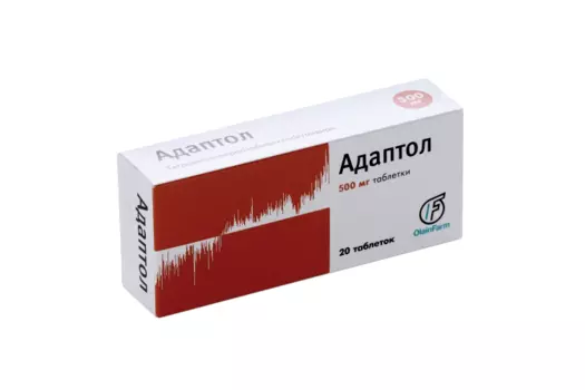 Адаптол 500 мг, 20 шт, таблетки