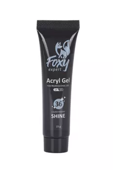 Акрил-гель FOXY EXPERT SHINE д/наращивания и укрепления ногтей с блестками 15 г