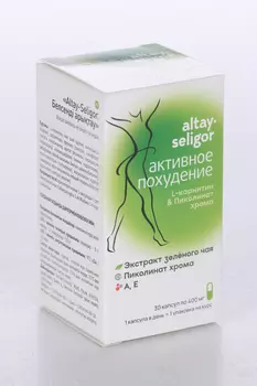 Активное похудение L-карнитин Пиколинат хрома Altay Seligor, 400 мг, 30 шт