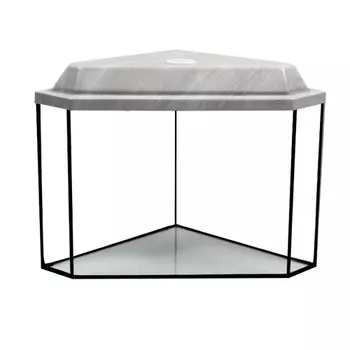 Аквариум дельта угловой с крышкой 25 литров 34 х 34 х 31/37,5 см беленый дуб