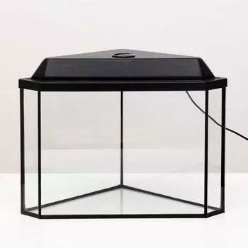 Аквариум дельта угловой с крышкой 25 литров 34 х 34 х 31/37,5 см чёрный