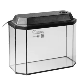 Аквариум панорамный с крышкой 30 литров 46х20х33/38,5 см чёрный