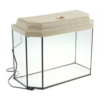 Аквариум панорамный с крышкой 40 литров 51х23х34/39,5 см беленый дуб