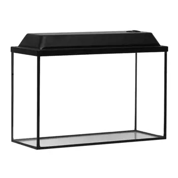 Аквариум прямоугольный Атолл с крышкой 75 литров 75,5х22х45/51 см чёрный