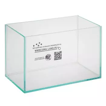 Аквариум прямоугольный без крышки 5 литров 25х13х15,5 см