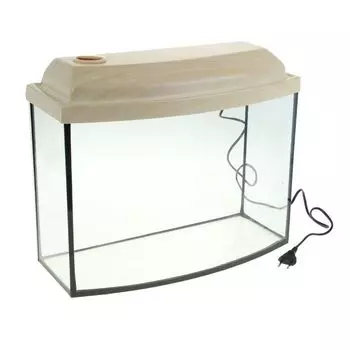 Аквариум телевизор с крышкой 30 литров 46 х 20 х 33/38.5 см беленый дуб