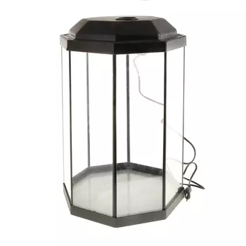 Аквариум восьмигранный с крышкой 32 литра 29 х 29 х 45 см венге