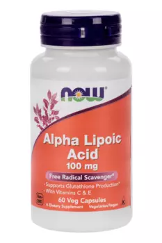 Альфа-липоевая кислота NOW, 60 шт, капсулы
