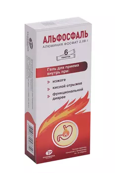 Альфосфаль 2.08 г, 16 г, 6 шт, гель для приема внутрь