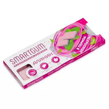 Аланин Смартгам В период менопаузы мята, 10 шт, жевательная резинка (таблетка)