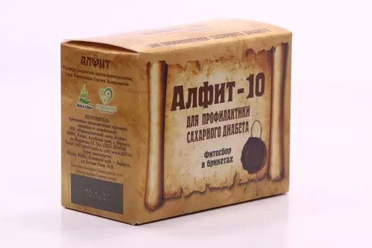 Алфит-10 Диабетический, 2 г, 60 шт, брикеты
