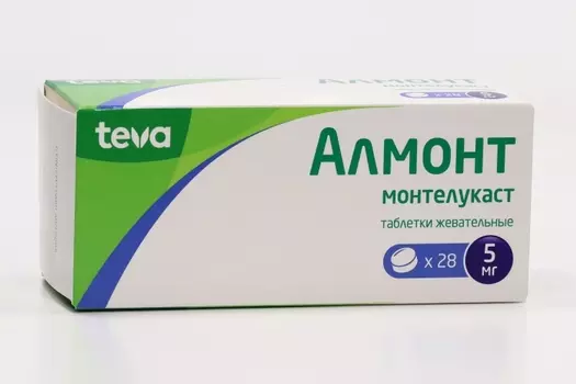 Алмонт 5 мг, 28 шт, таблетки жевательные