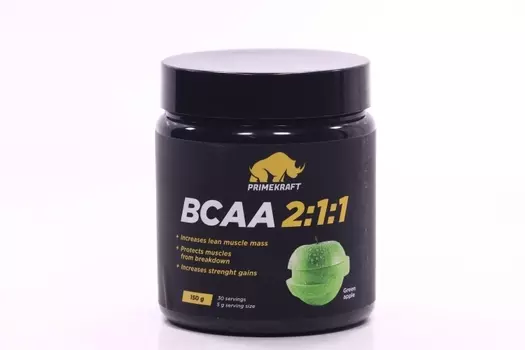 Аминокислоты BCAA 2:1:1 Prime Kraft 30 порций зеленое яблоко, 150 г