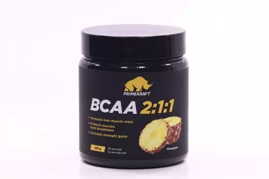 Аминокислоты BCAA 2:1:1 Prime Kraft 30 порций ананас, 150 г