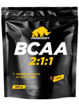 Аминокислоты BCAA 2:1:1 Prime Kraft 100 порций кола, 500 г