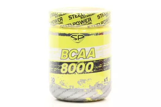 Аминокислоты BCAA 8000 STEELPOWER комплекс д/похудения без углеводов апельсин, 300 г