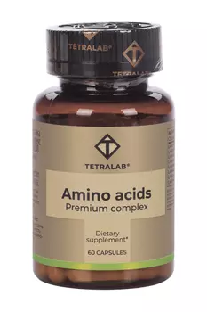 Аминокислоты комплекс Премиум Тетралаб, 628 мг, 60 шт, капсулы