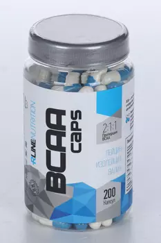 Аминокислоты R-LINENUTRITION BCAA д/восстан и набора мышечной массы, 200 шт, капсулы