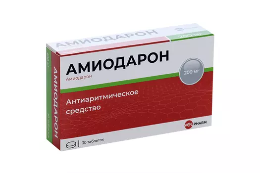 Амиодарон Велфарм 200 мг, 30 шт, таблетки