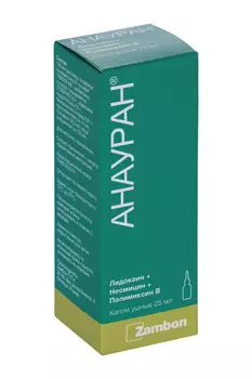Анауран, 25 мл, капли ушные