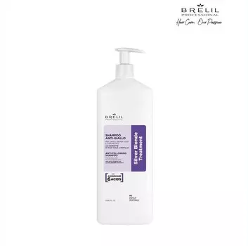 Антижелтый шампунь Brelil professional AMINO TREATMENT для светлых, мелированных и седых волос, 1000