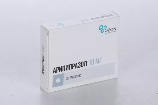 Арипипразол 10 мг, 30 шт, таблетки