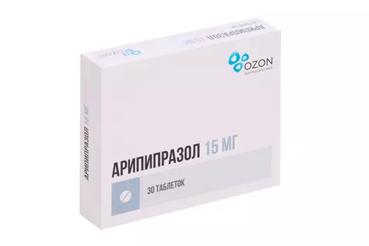 Арипипразол 15 мг, 30 шт, таблетки