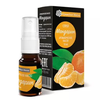 Ароматическое масло Мандарин ТМ "Крымские масла, спрей, 10 мл