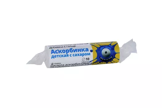 Аскорбинка Витатека детская с сахаром, 2,9 г, 10 шт