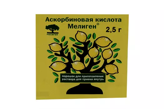 Аскорбиновая кислота Мелиген, 2,5 г, пакеты