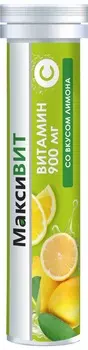 Аскорбиновая кислота Витамин С Максивит, 10 шт, шипучий напиток лимон