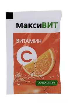 Аскорбиновая кислота Витамин С Максивит, 16 г, порошок со вкусом апельсина