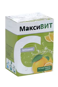 Аскорбиновая кислота Витамин С Максивит, 16 г, 10 шт, порошок со вкусом лимона