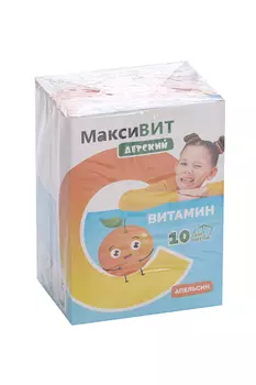 Аскорбиновая кислота Витамин С Максивит детский апельсин, 4 г, 10 шт, порошок