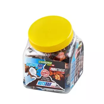Ассорти мини-батончиков Power pro Coconut bar/Nuts bar/Prometheus б/сахара в банке, 56 шт