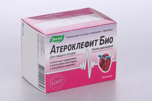Атероклефит Био, 250 мг, 120 шт, капсулы