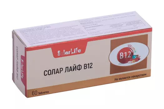 B12 Solar Life, 60 шт, таблетки