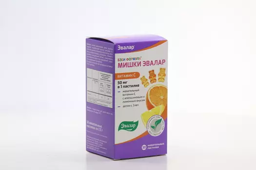 Бэби Формула мишки Эвалар с витамином С, 30 шт, пастилки жевательные