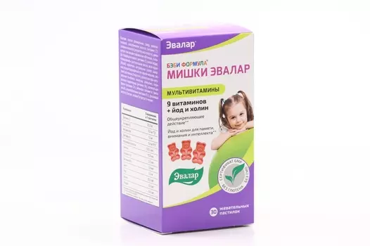 Бэби Формула мишки Мультивитамины, 30 шт