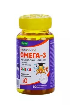 Бэби Формула мишки Омега-3, 4 г, 30 шт, пастилки жевательные